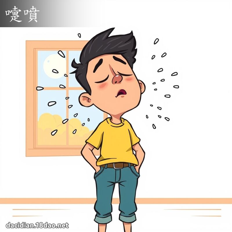 嚏喷 - 国语大辞典配图