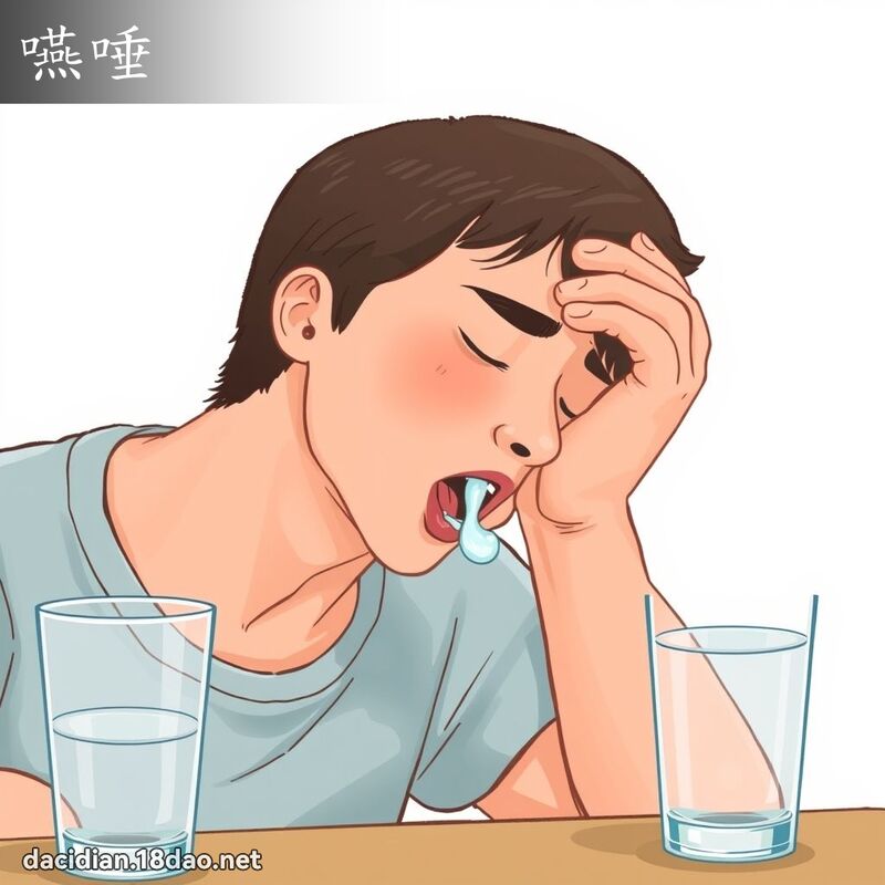 嚥唾 - 國語大辭典配圖