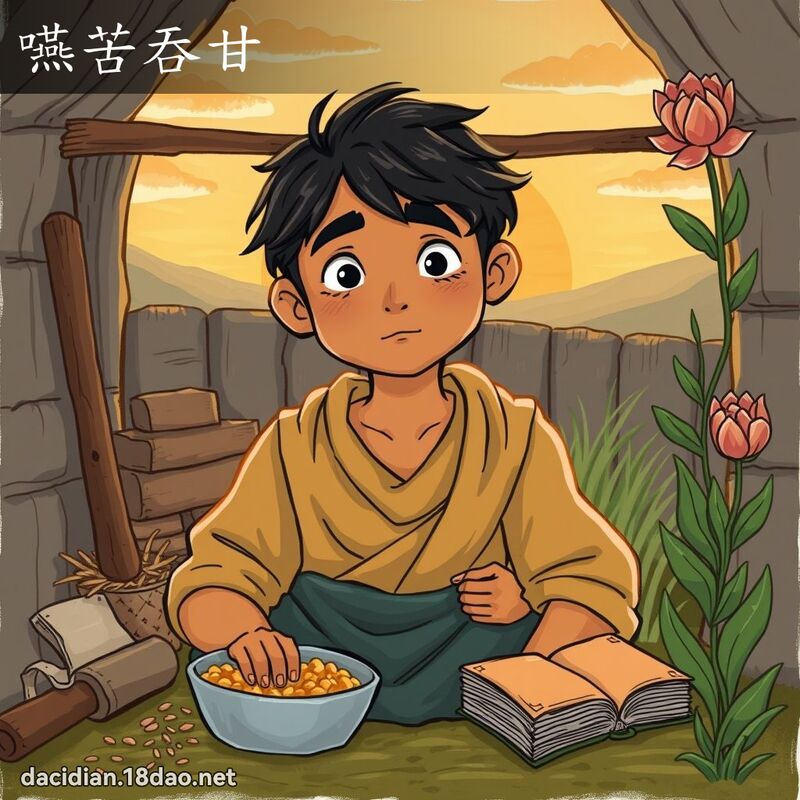 嚥苦吞甘 - 國語大辭典配圖