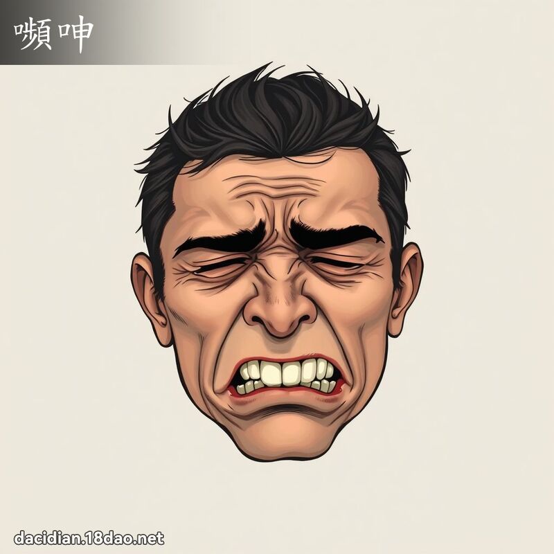 嚬呻 - 国语大辞典配图