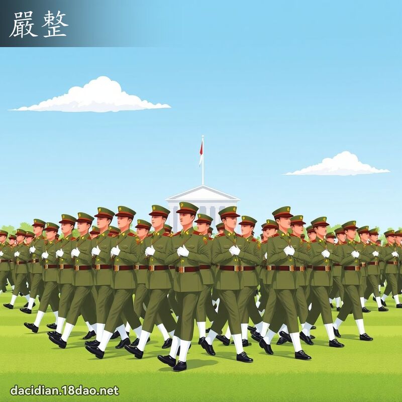 嚴整 - 國語大辭典配圖