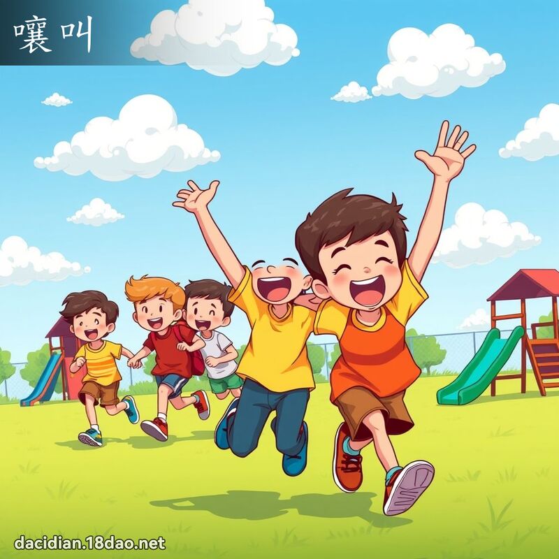嚷叫 - 国语大辞典配图