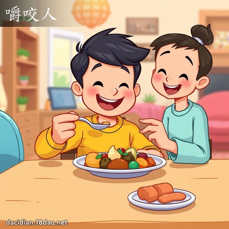 嚼咬人 - 国语大辞典配图