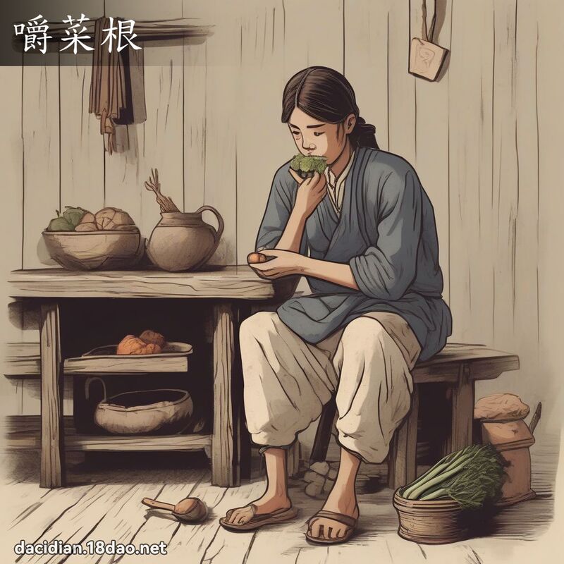 嚼菜根 - 国语大辞典配图