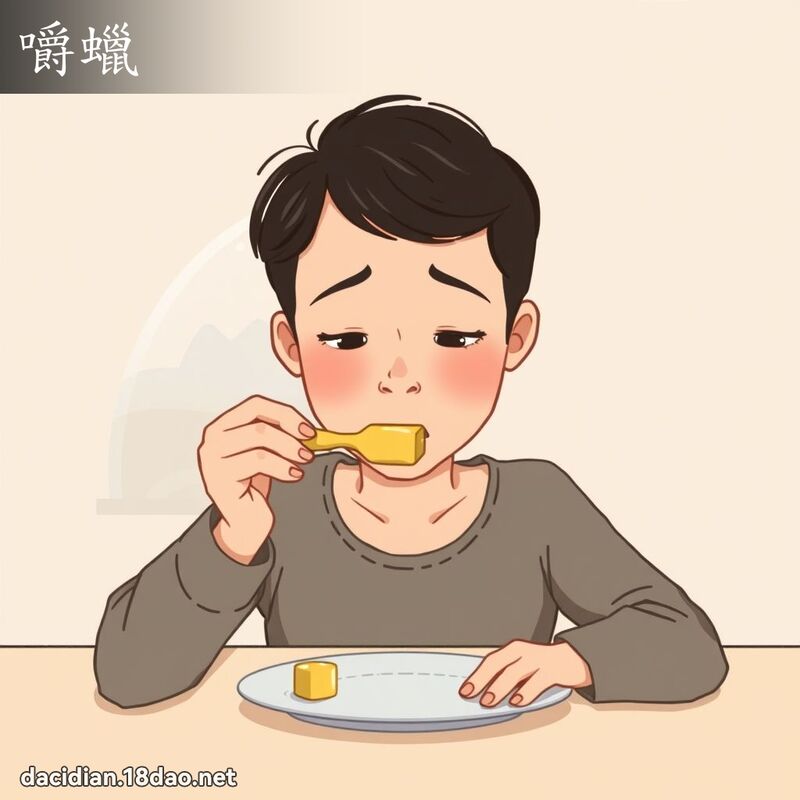 嚼蜡 - 国语大辞典配图