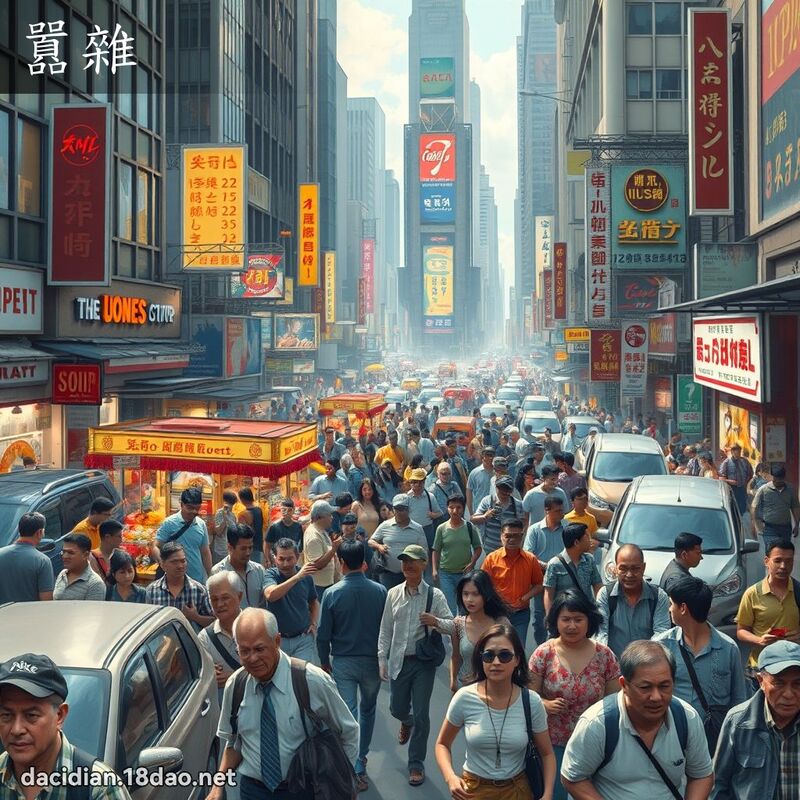 囂雜 - 國語大辭典配圖