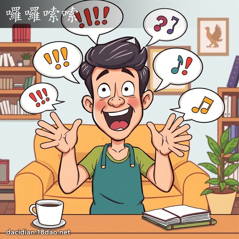 囉囉嗦嗦 - 國語大辭典配圖