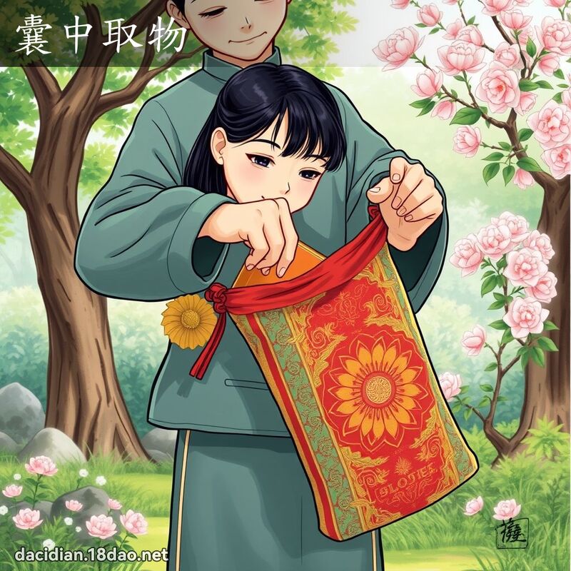 囊中取物 - 国语大辞典配图