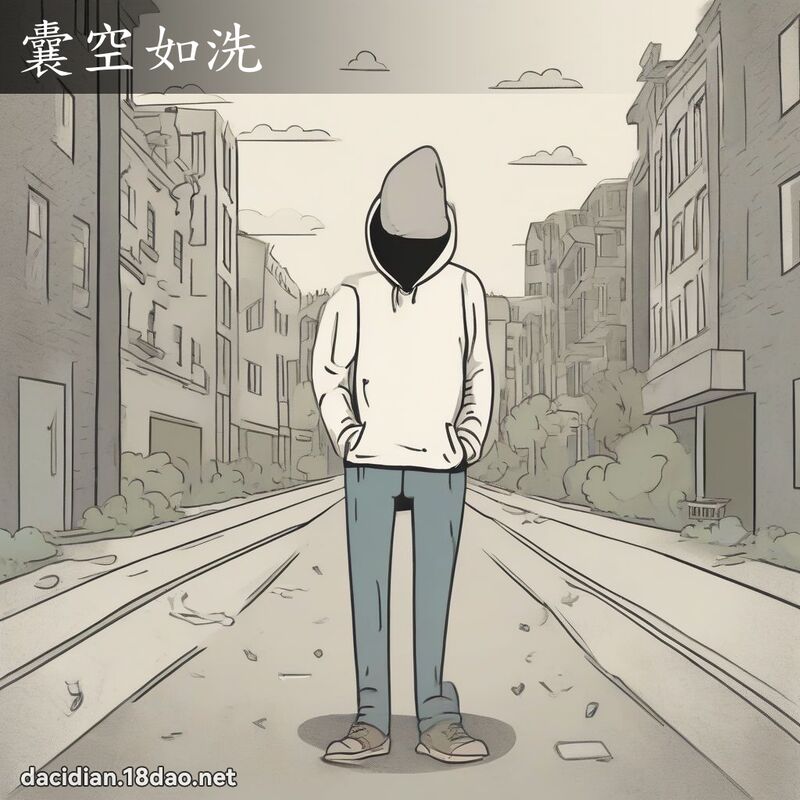 囊空如洗 - 國語大辭典配圖