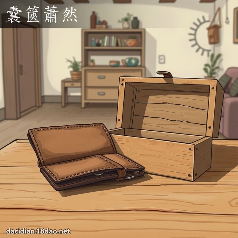 囊篋蕭然 - 國語大辭典配圖