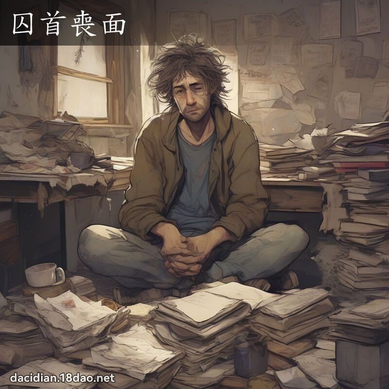 囚首喪面 - 國語大辭典配圖