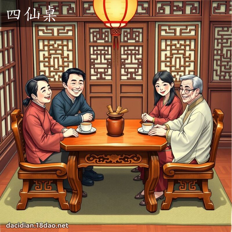 四仙桌 - 國語大辭典配圖