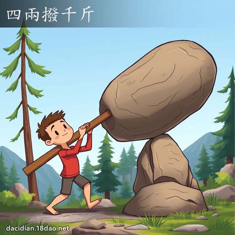 四兩撥千斤 - 國語大辭典配圖