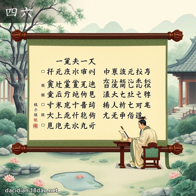 四六 - 國語大辭典配圖