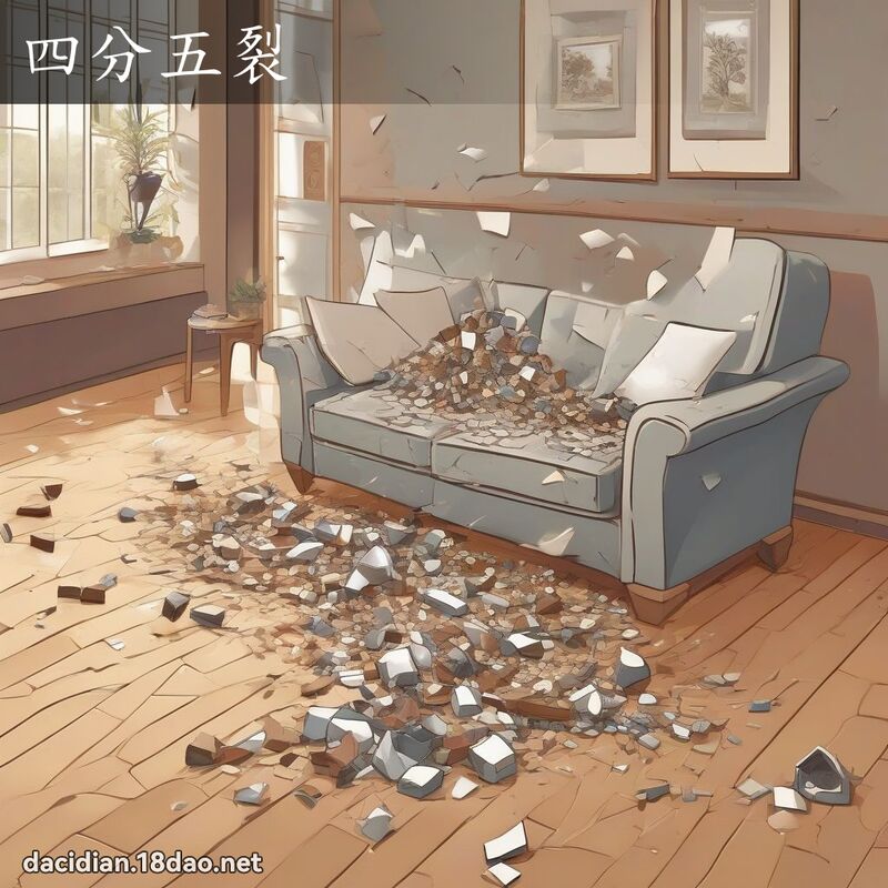 四分五裂 - 國語大辭典配圖
