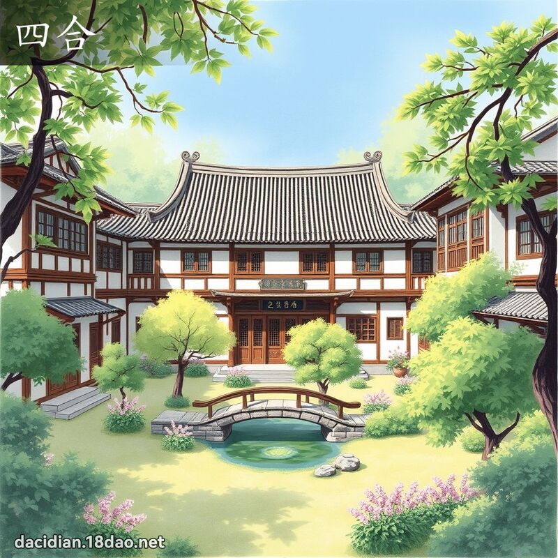 四合 - 国语大辞典配图