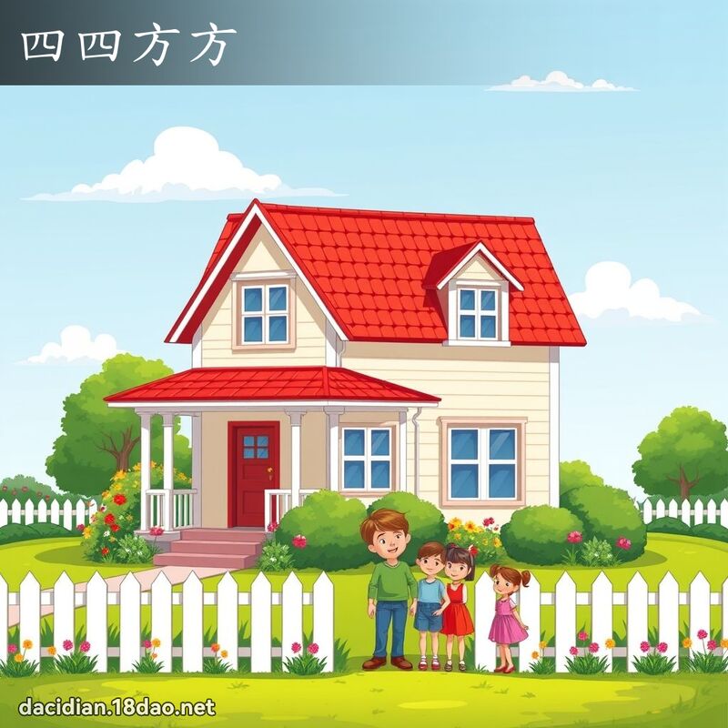 四四方方 - 國語大辭典配圖