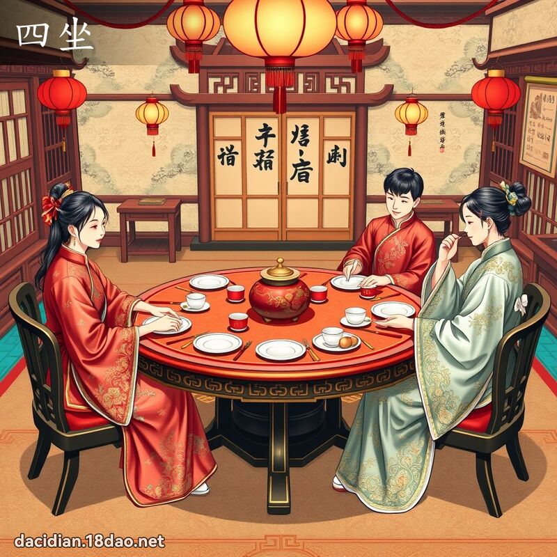 四坐 - 國語大辭典配圖
