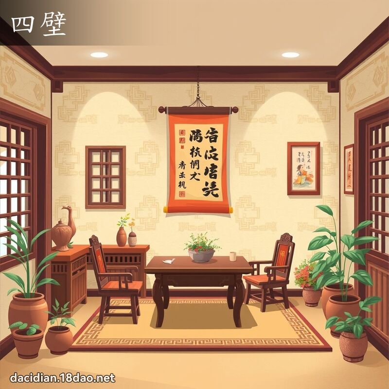 四壁 - 國語大辭典配圖