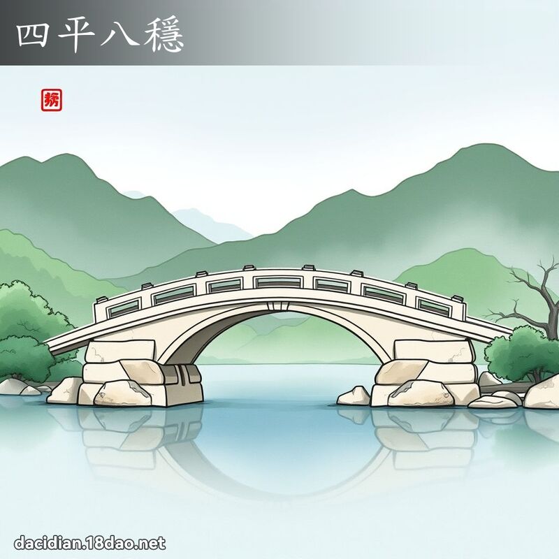 四平八稳 - 国语大辞典配图
