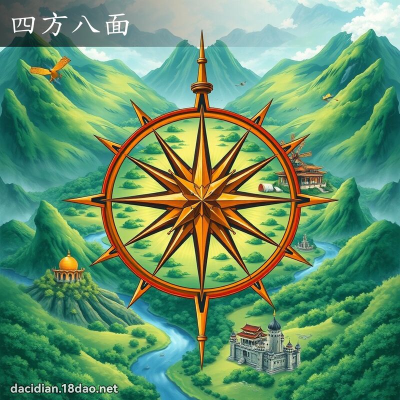 四方八面 - 国语大辞典配图