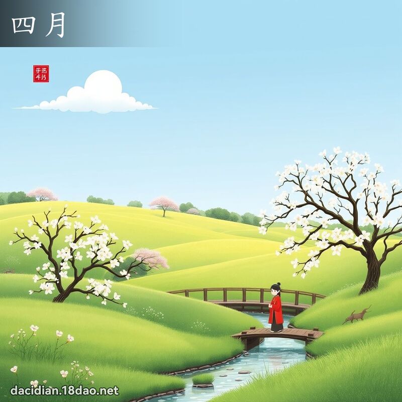 四月 - 国语大辞典配图