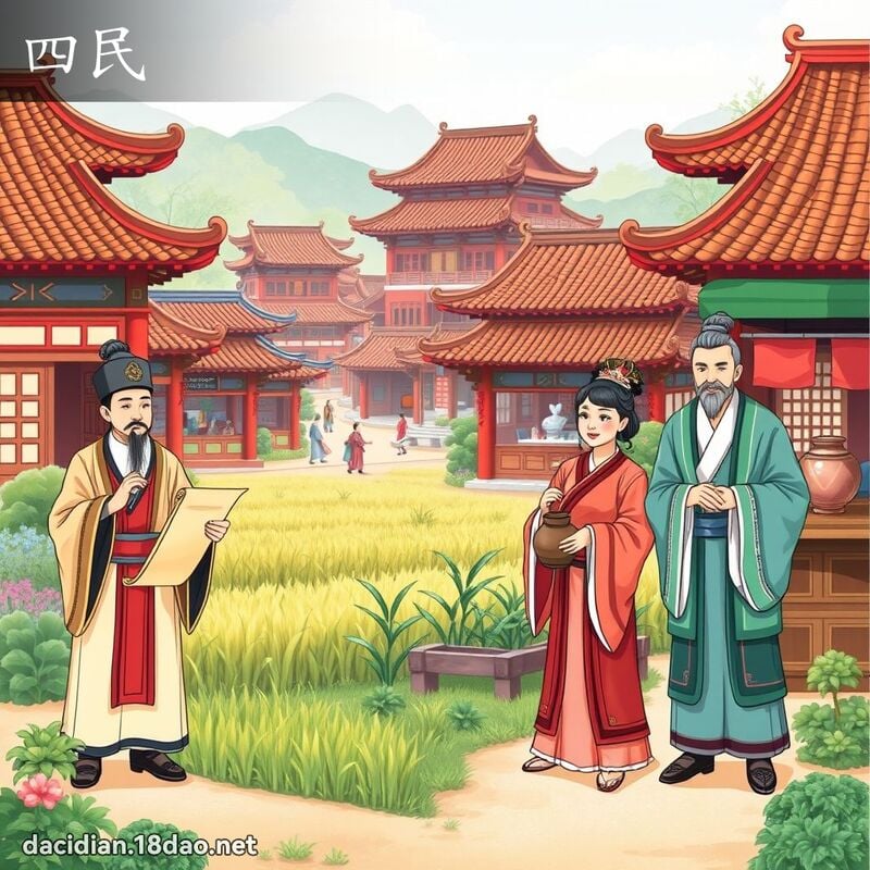 四民 - 国语大辞典配图