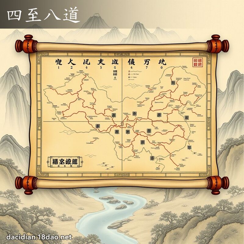 四至八道 - 國語大辭典配圖