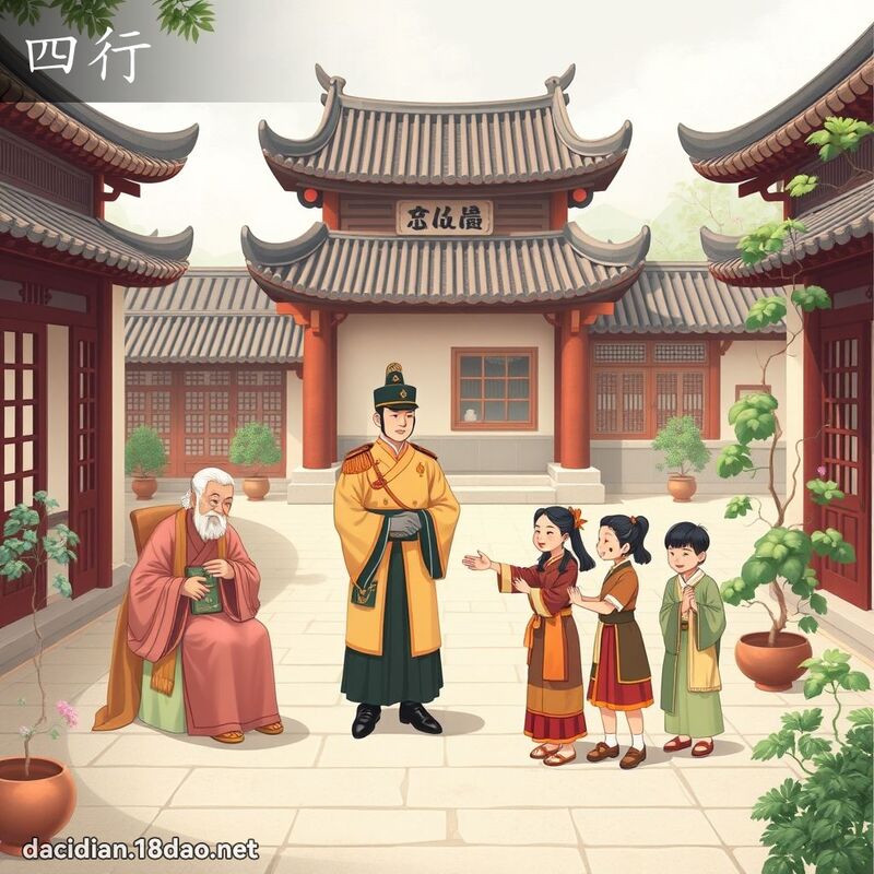 四行 - 国语大辞典配图