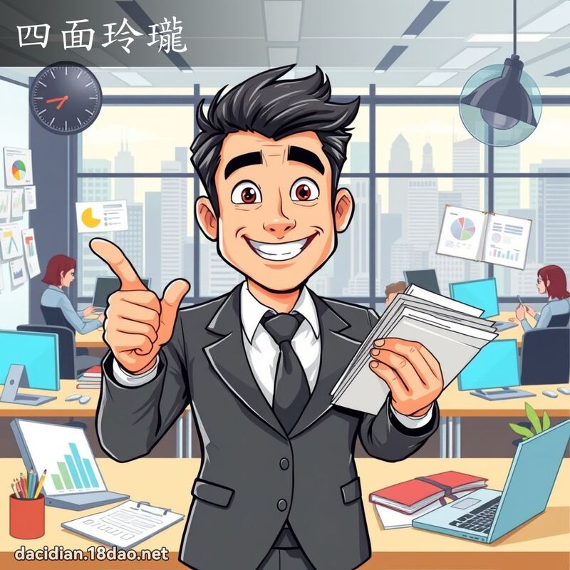 四面玲瓏 - 国语大辞典配图