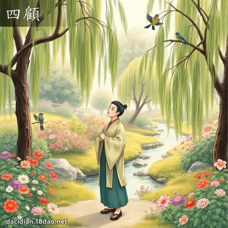 四顧 - 國語大辭典配圖