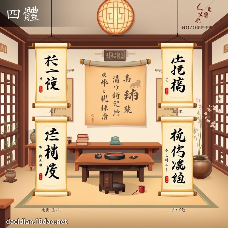 四體 - 國語大辭典配圖