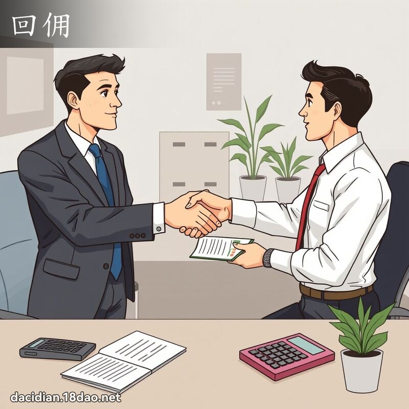 回佣 - 国语大辞典配图