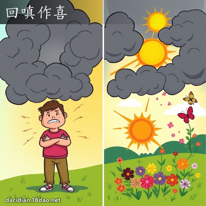 回嗔作喜 - 國語大辭典配圖