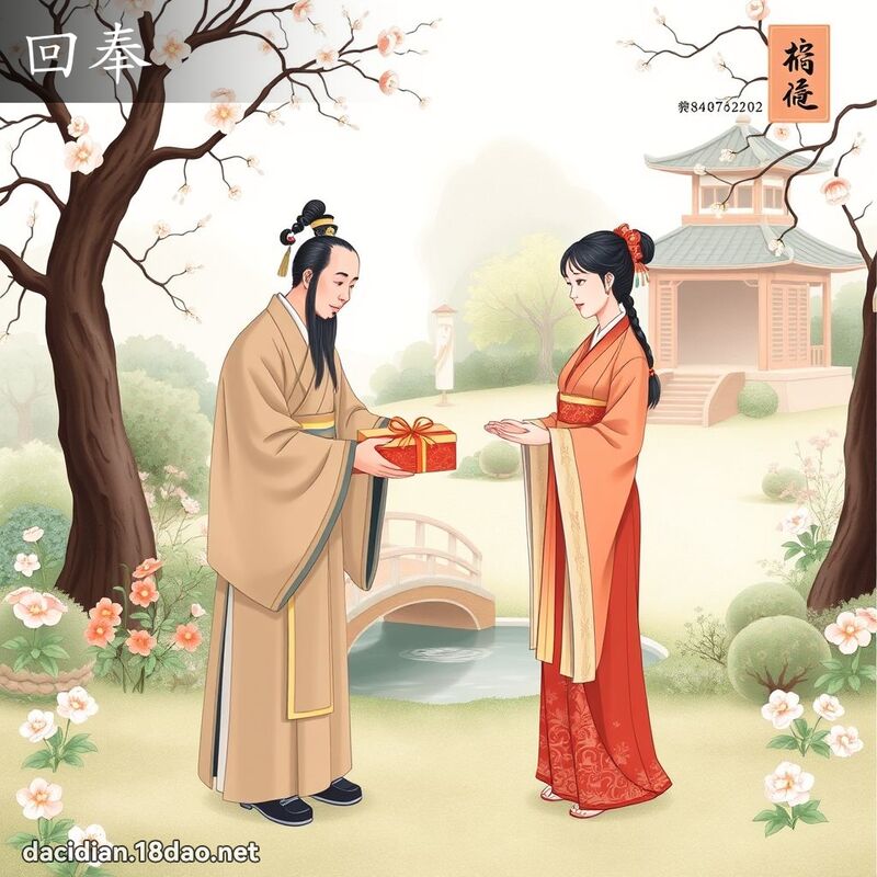 回奉 - 國語大辭典配圖