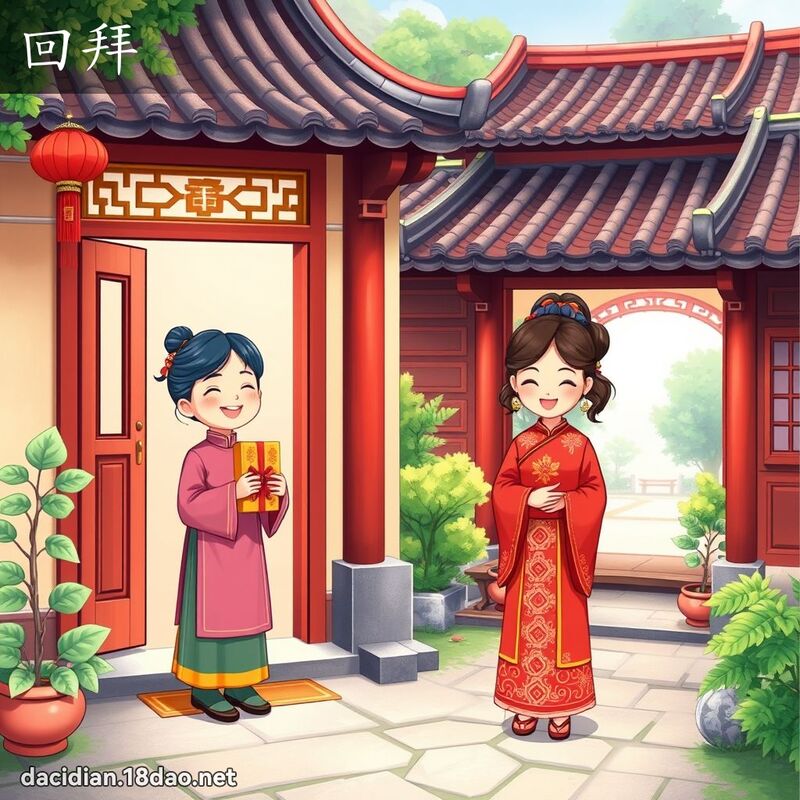 回拜 - 国语大辞典配图