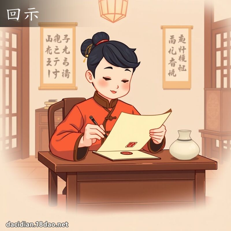 回示 - 國語大辭典配圖