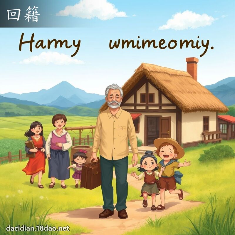 回籍 - 國語大辭典配圖