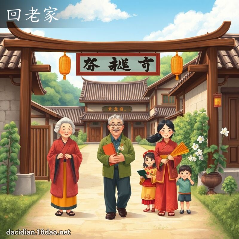 回老家 - 國語大辭典配圖