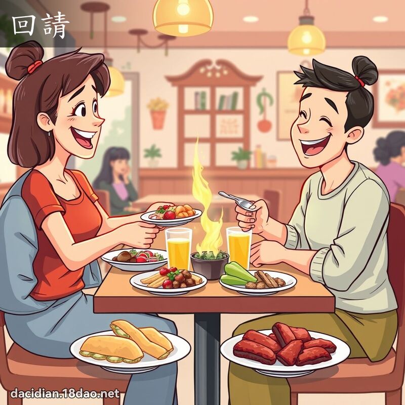回請 - 國語大辭典配圖