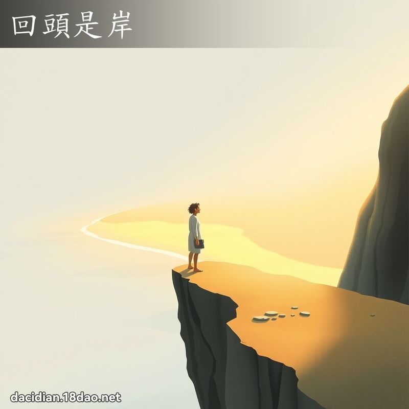 回頭是岸 - 國語大辭典配圖