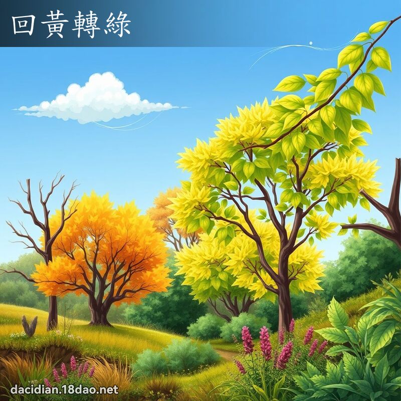 回黄转绿 - 国语大辞典配图