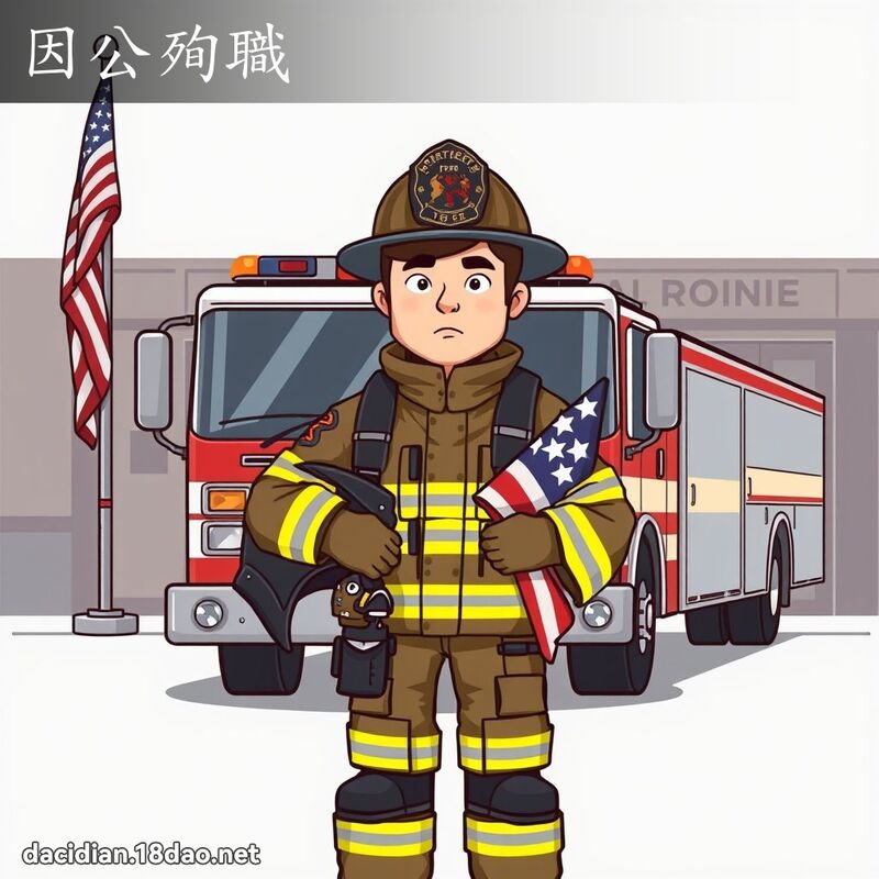 因公殉職 - 國語大辭典配圖
