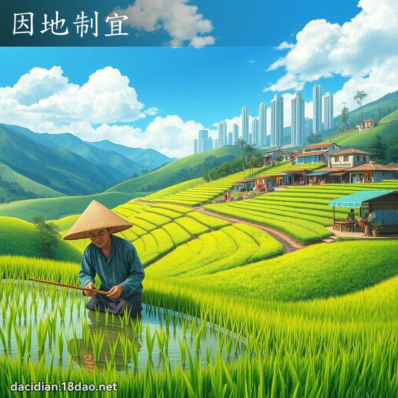 因地制宜 - 国语大辞典配图