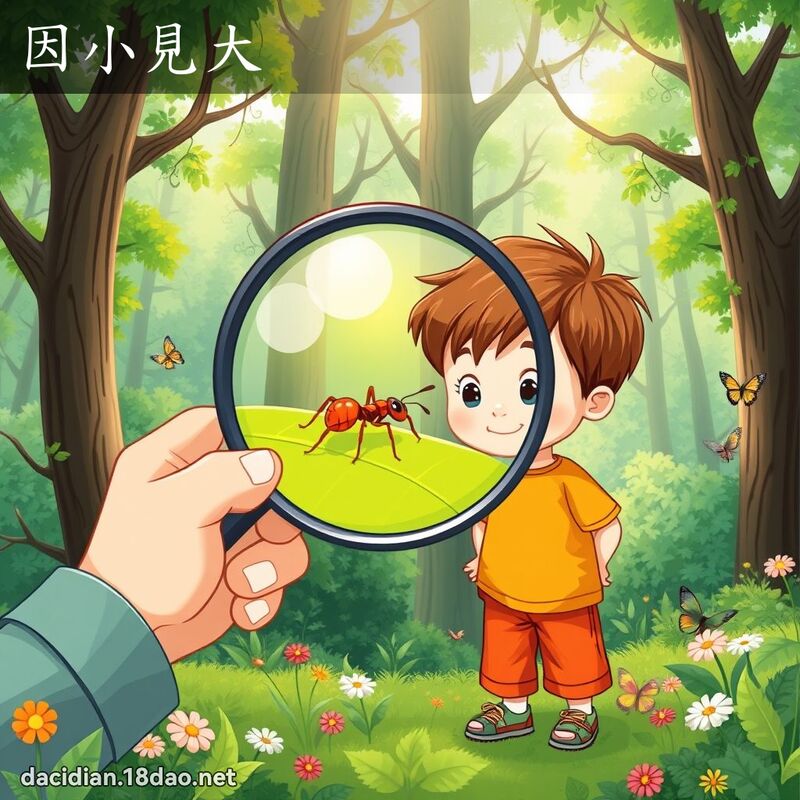 因小见大 - 国语大辞典配图