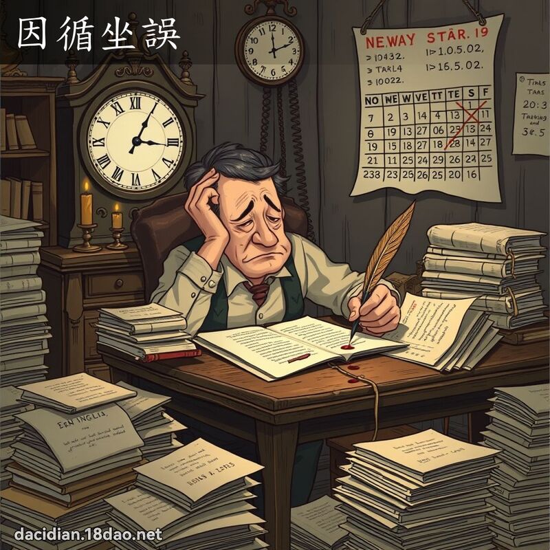 因循坐誤 - 國語大辭典配圖