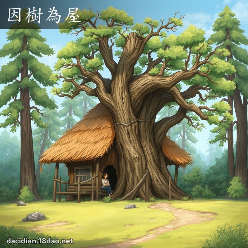 因树为屋 - 国语大辞典配图