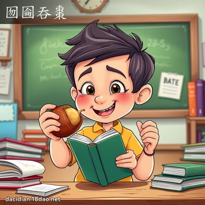 囫圇吞棗 - 國語大辭典配圖