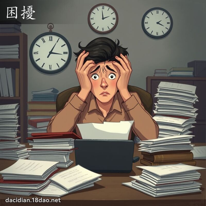 困擾 - 國語大辭典配圖