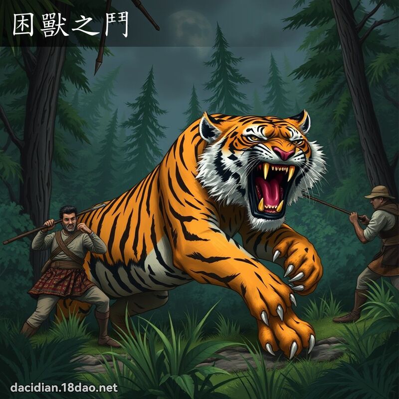 困獸之鬥 - 國語大辭典配圖